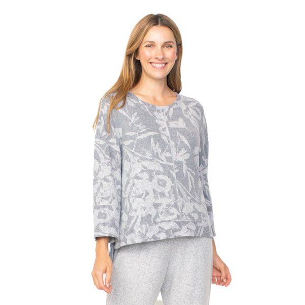 Habitat Super Soft Knit Floral Top in Grey - 36469-GRY