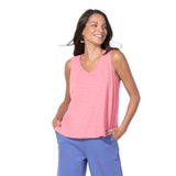 Textured Peruvian Cotton V-Neck Tank - 10014