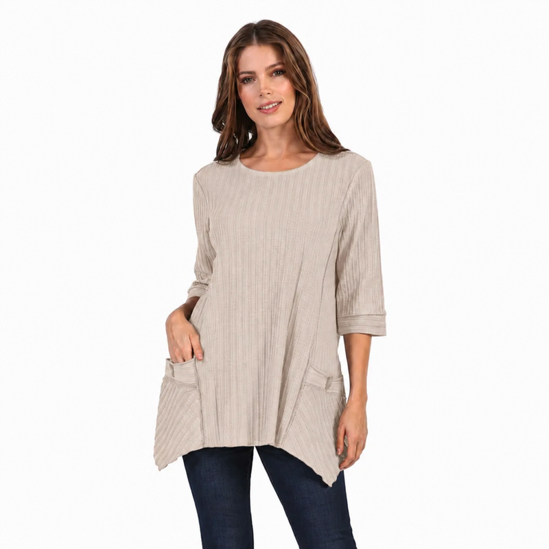 Textured Ribbed Cotton Tunic - CS330