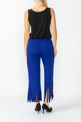 Fashion Foward Fringe Pant in Blue - 6934P-BLU