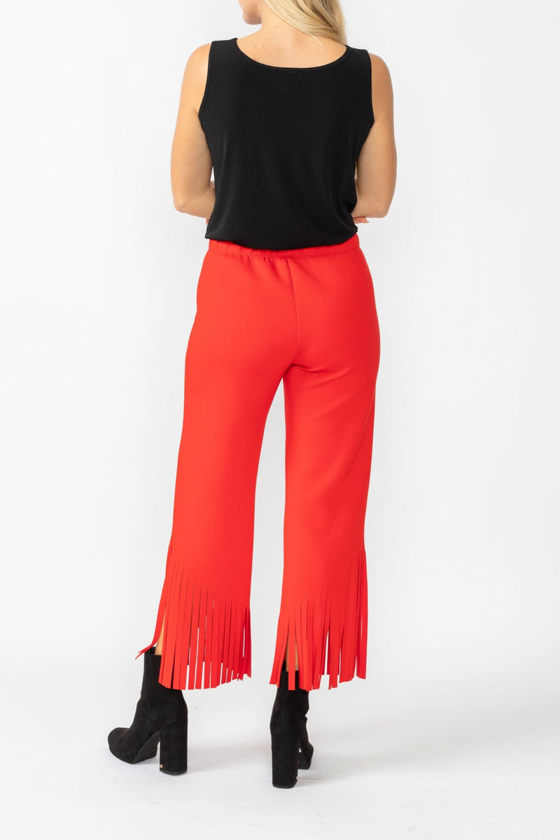 Fashion Foward Fringe Pant in Red - 6934P-RD