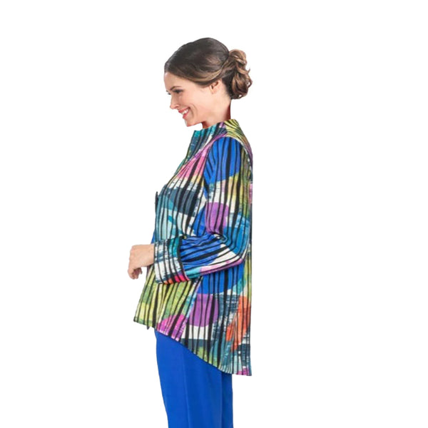 Colorful Textured Stripe Jacket in Multi - 6970J