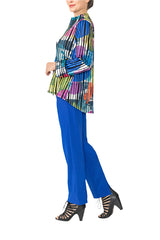 Colorful Textured Stripe Jacket in Multi - 6970J