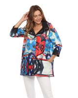 Graffiti Art Inspired Reversible Raincoat  - J2439RW-3