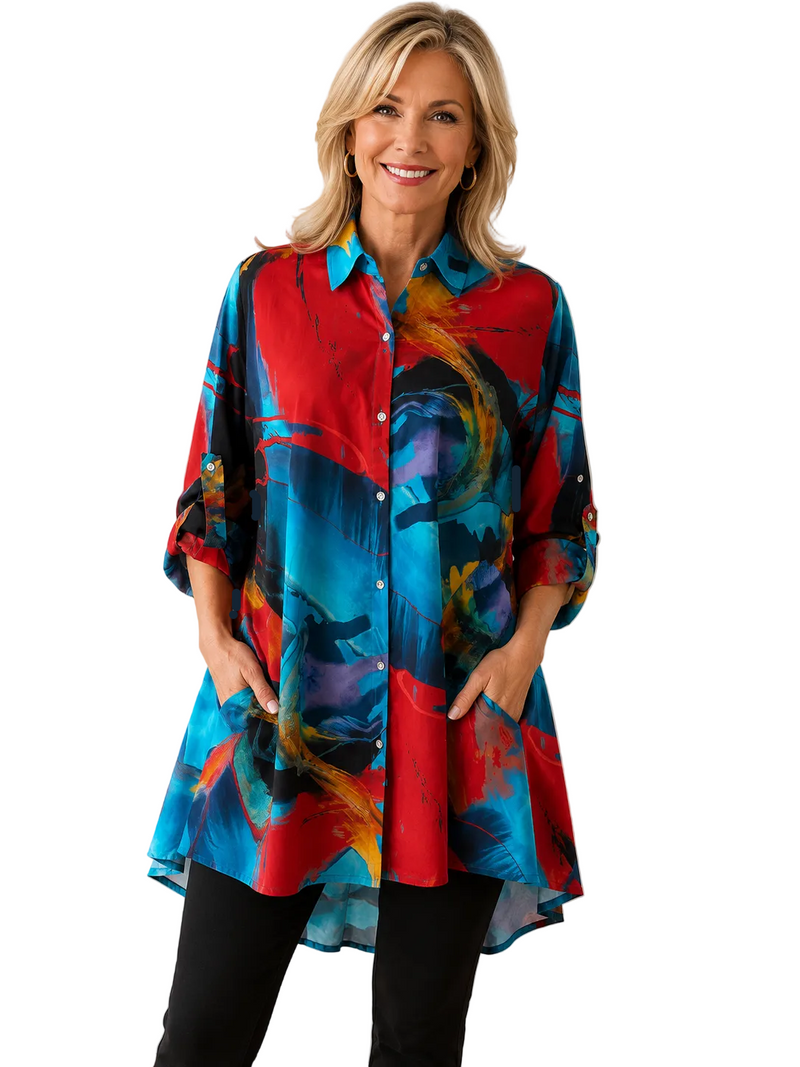 Gerard Inspired Swing Dress in Multi - PS1042-GE