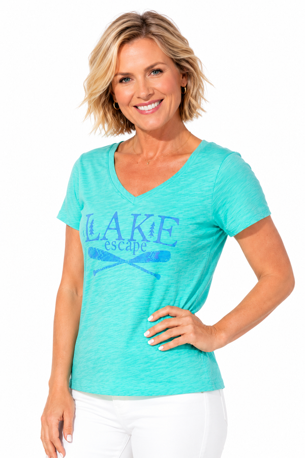 Lake Escape Cotton Tee - 49100 - Size XS Only!