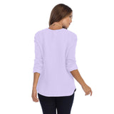 Lightweight Cotton Waffle Top in Lavender - C691-LV