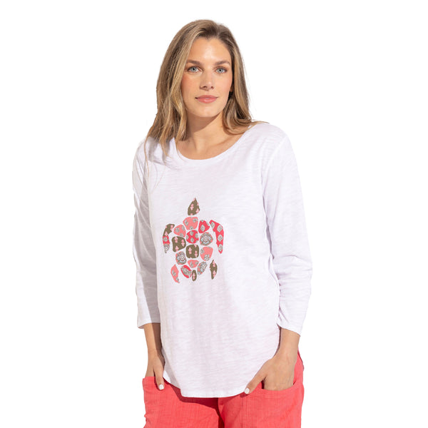 Peruvian Cotton Turtle High-Low Tee - 41404