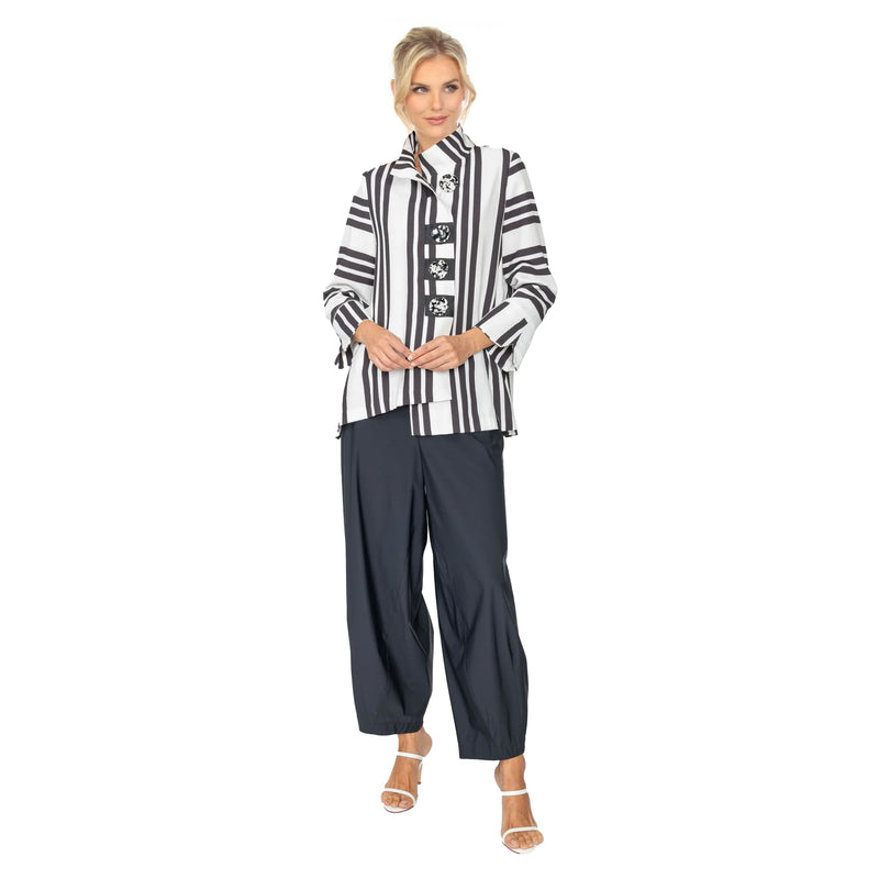 Mixed Stripe Print Blouse/Jacket - 7866J