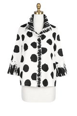 Polka-Dot Jacket in Black & White- 4939-WT
