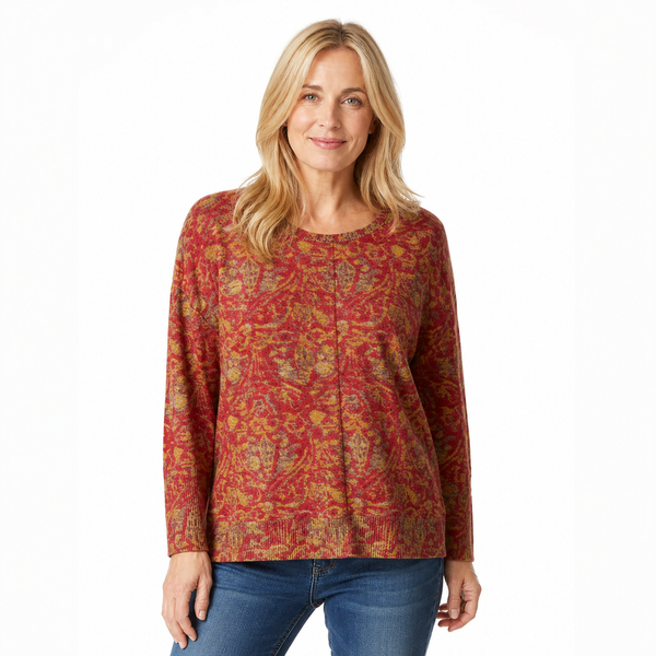Soft Knit Abstract Paisley Pullover - 35169 - Size M Only!
