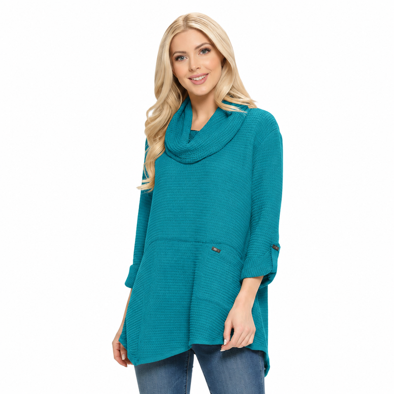 Soft Cotton Waffle-Knit Tunic - FW124