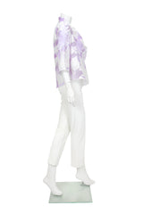 Just In! Sheer Floral Short Open Front Jacket in Purple - 7065J-PPL