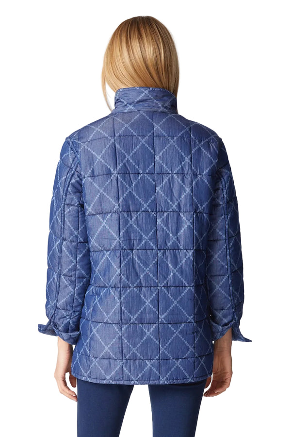 Diamond Print Cotton Quilt Jacket - 70757