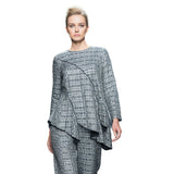 Striking Textured Swing Tunic in Silver - 7235T-SLV
