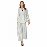 Elegant Shawl Collar Blazer in Silvery Taupe - 7250J