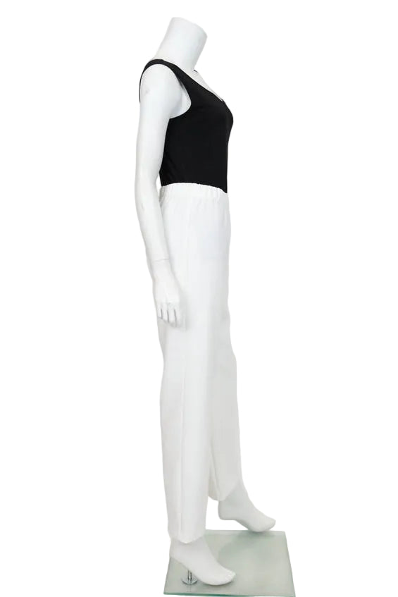 Straight Leg Pull-On Pant in White - 7272P-WHT