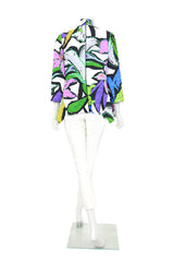 Just In! Easy Colorful Floral Pop Art Jacket - 7291J