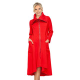 Wide Dramatic Collar Hi-Low Jacket in Red - 7142J-RED