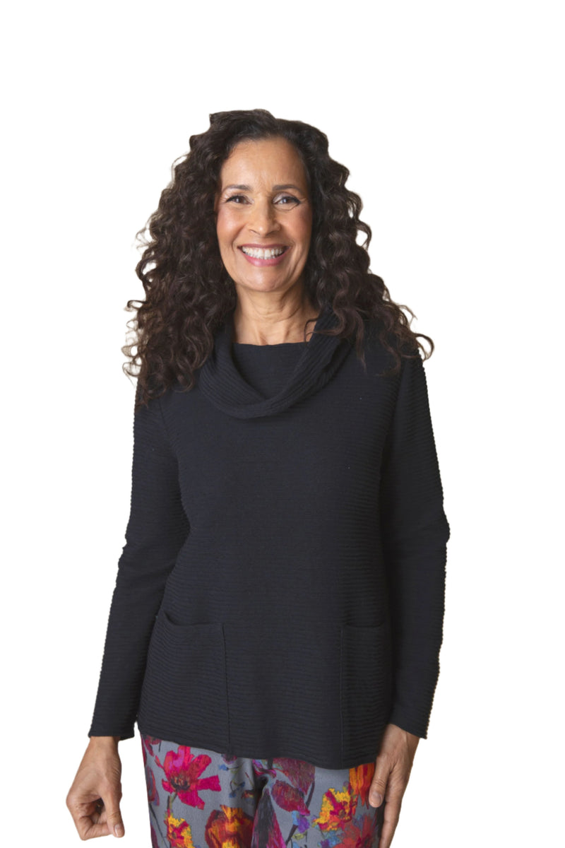 Habitat Ripple Effect Cowl Neck Pocket Top - 16010