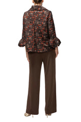 Textured Metallic Grid Jacket - 7354J-RST