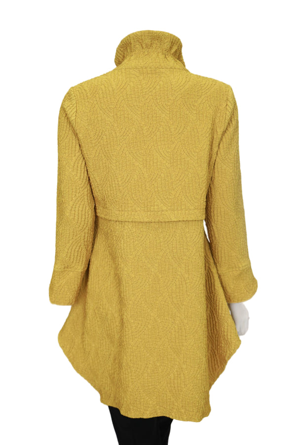 Textured Wire Collar Tunic Jacket in Gold - 7359T-GLD