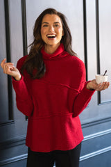 Soft Sedona Knit Sweater in Chili Red - 740775