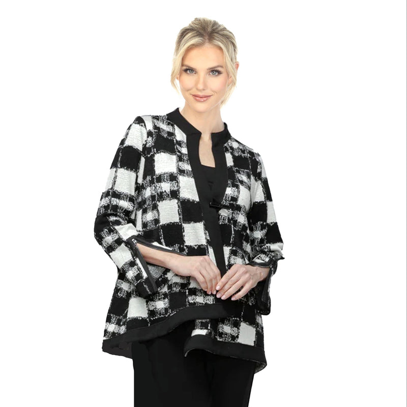 Modern Black & White Check Jacket - 7369J