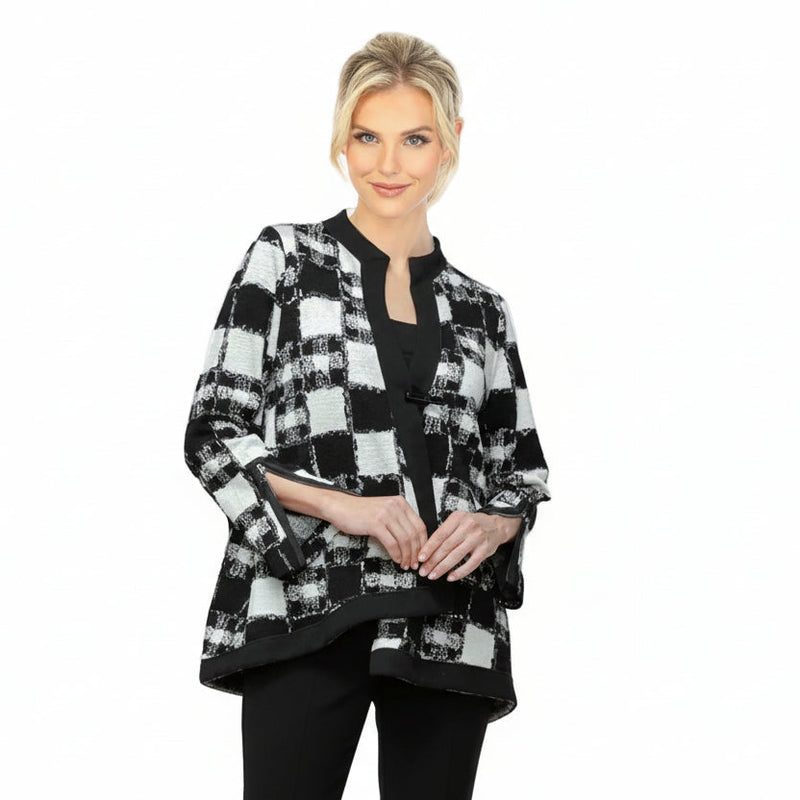 Modern Black & White Check Jacket - 7369J