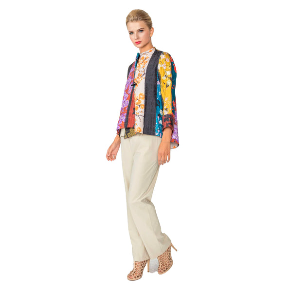 IC Collection Mixed-Print One-Button Jacket - 5450J