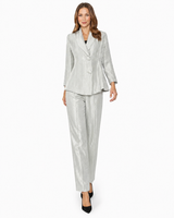 Straight Leg Pant in Silvery Taupe - 7630P