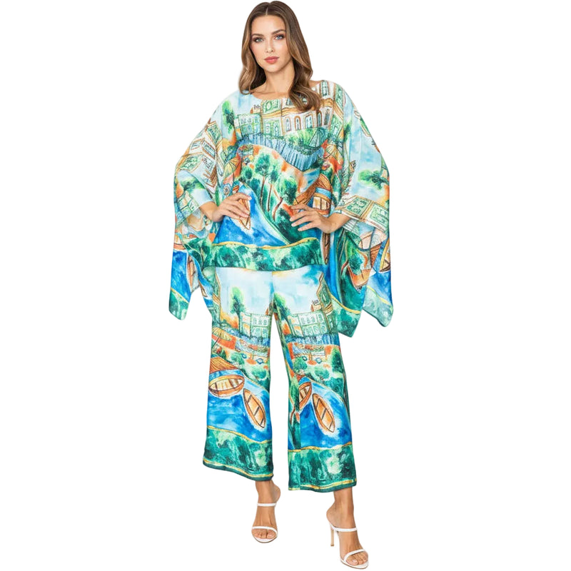 Capri Village Wide Leg Pant - 7669P