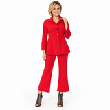 Contrast-Stitch Soft Knit Shirt Jacket - 7709J