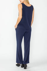 Soft Stretch Knit TANK & PANT Set in Navy - 7760TP-NVY