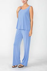 IC Collection Soft Stretch Knit TANK & PANT Set In Periwinkle - 7760TP-PERI