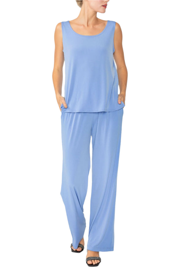 IC Collection Soft Stretch Knit TANK & PANT Set In Periwinkle - 7760TP-PERI