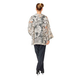 Sheer Floral Print  High-Low Jacket -  6154J