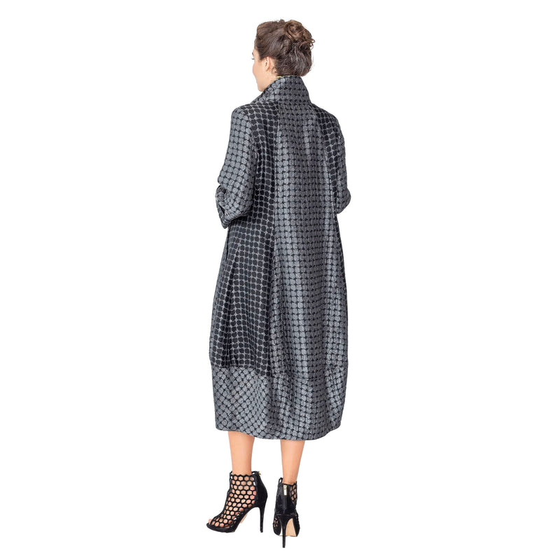 IC Collection Two-Tone Midi Jacket/Dress in Grey/Black - 4534J - Size XXL Only!