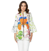 Botanical Iris Print Jacket - Multi - 7874J