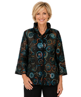 Swirl Embroidered Soutache Jacket in Multi - 2500