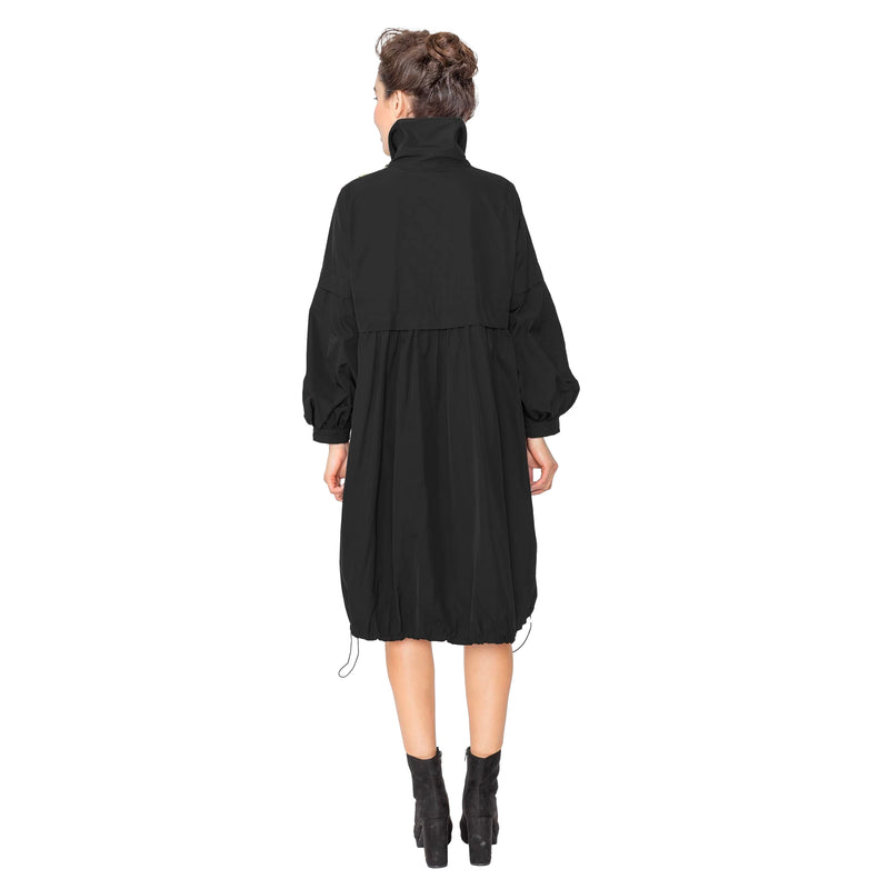 IC Collection Blouson Sleeve Parachute Jacket in Black - 2733J-BLK