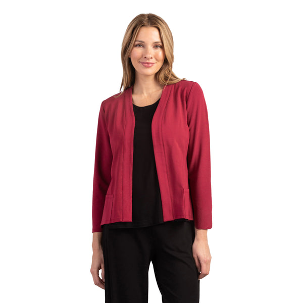 Habitat's "Travel Core" Short Cardigan in Cranberry - 55930-CBY - Sizes L & XL