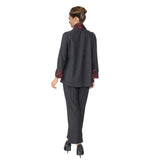 Lace Trim Scarf Jacket in Red/Black - 6939J-RD