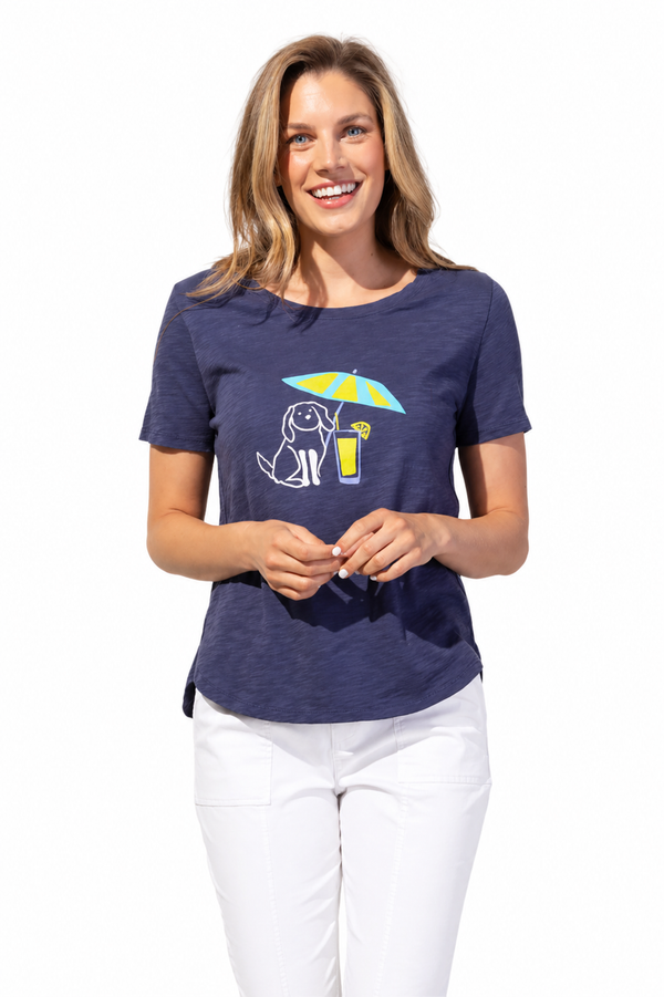 Daiquiri Doggie Print Tee - 41703 - Size S Only!