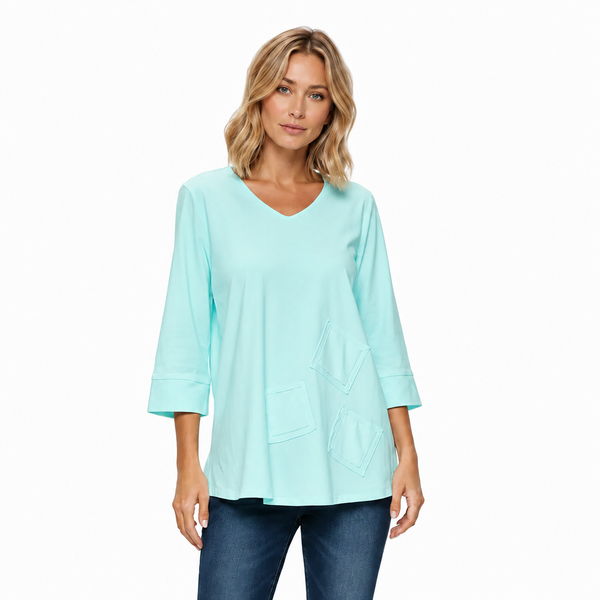 Soft Cotton V-Neck Tunic - C2002