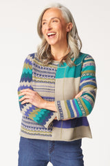 Mixed Pattern Pullover - 81009
