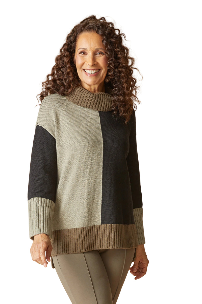 Habitat Yin Yang Mix It Up Tunic - UMBER - image 1