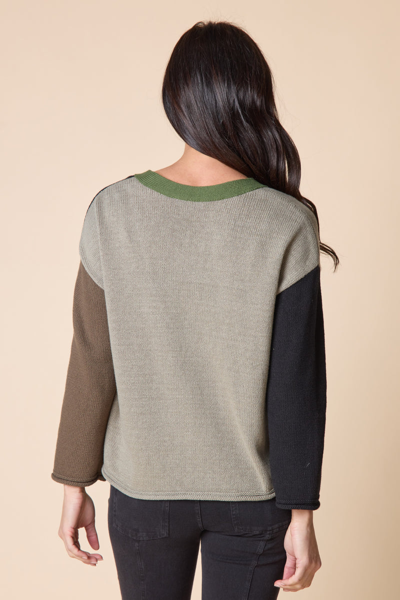 Habitat Yin Yang Colorblock Cardigan - BLACK - image 2