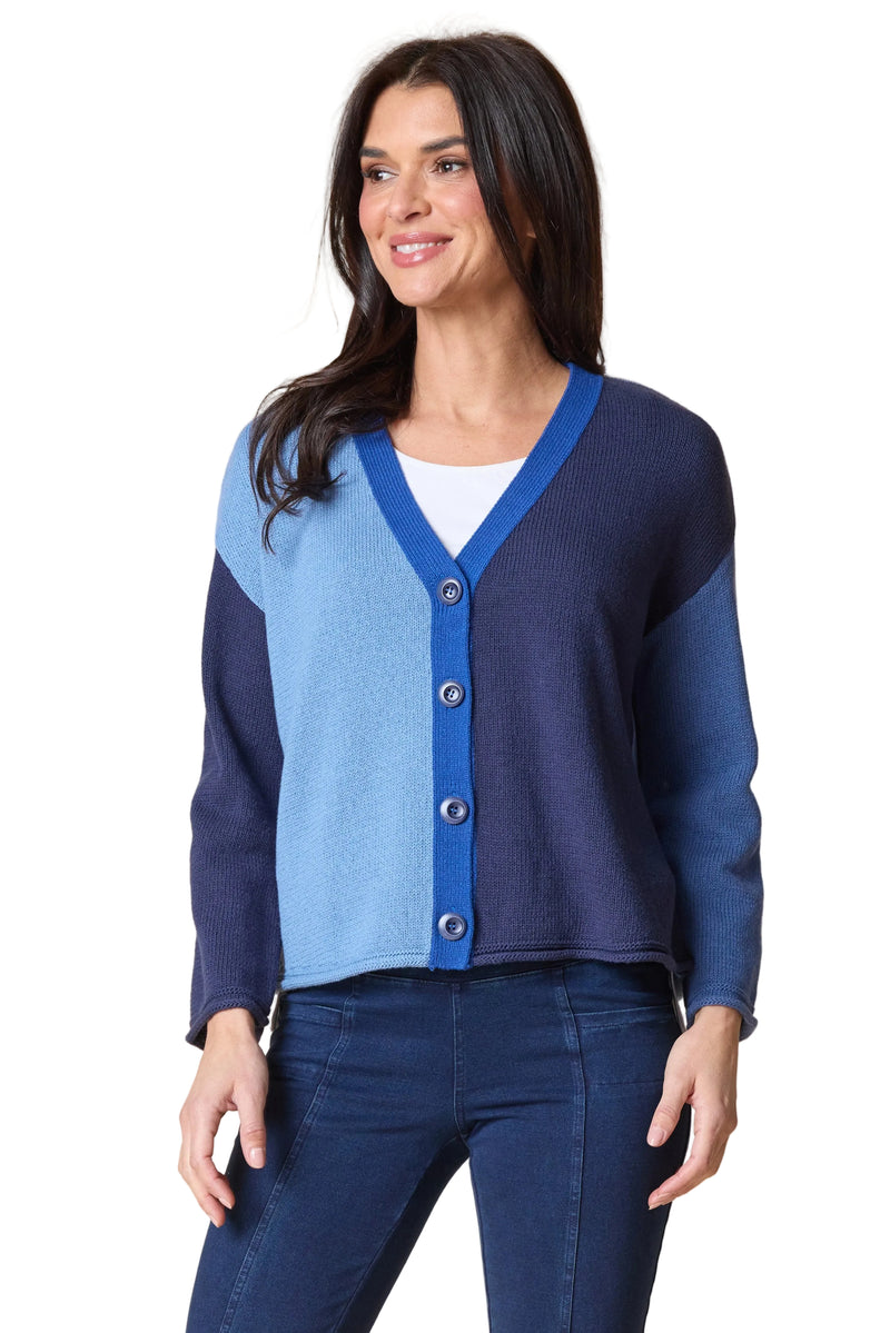 Habitat Yin Yang Colorblock Cardigan - NAVY - image 1