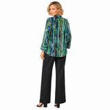 Ombré Stripe Asymmetric Jacket  - 6942J-BLU - Sizes S & XXL Only!